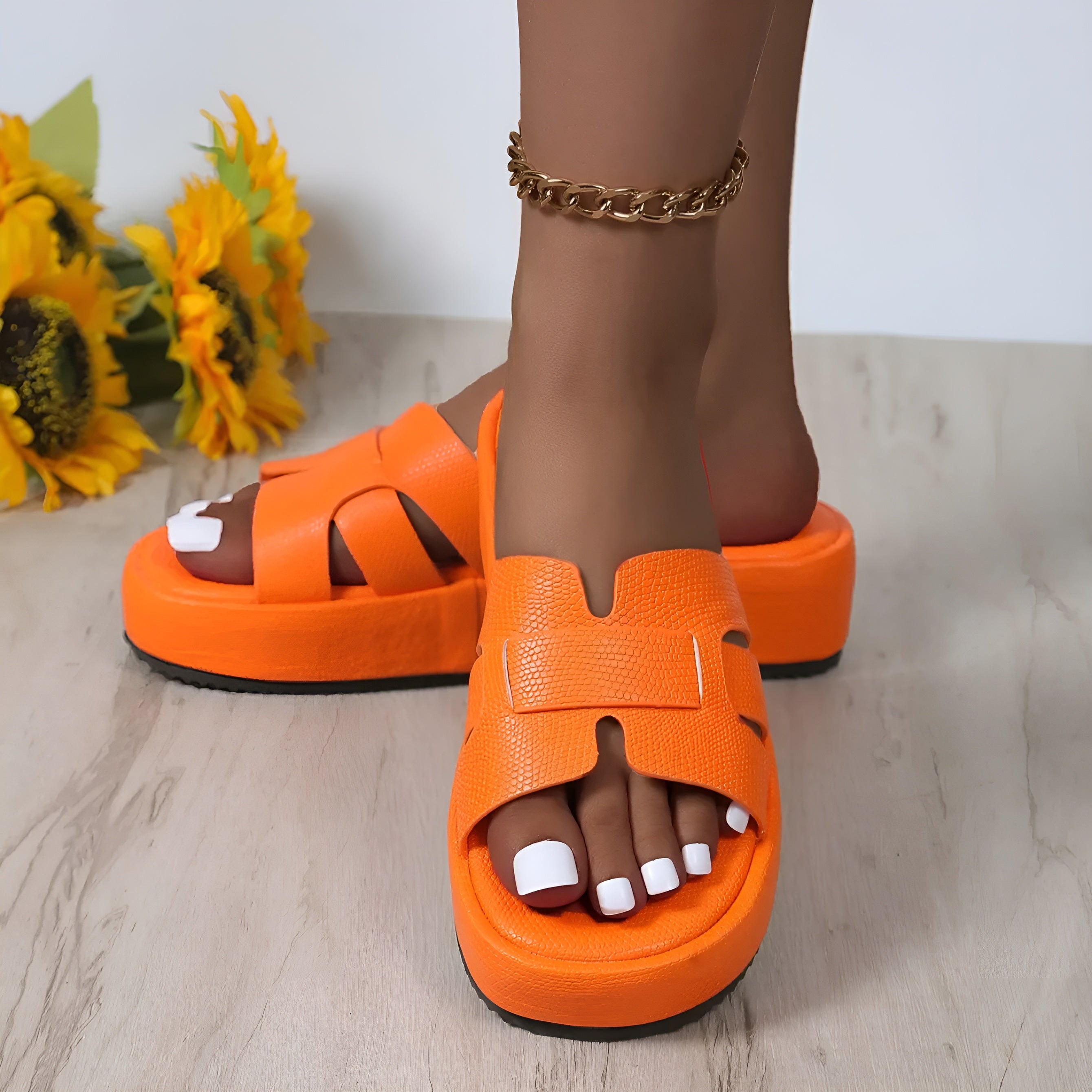 Orthopädischen Flip Flops - Glitzer-Sommer-Slippers für den Strand