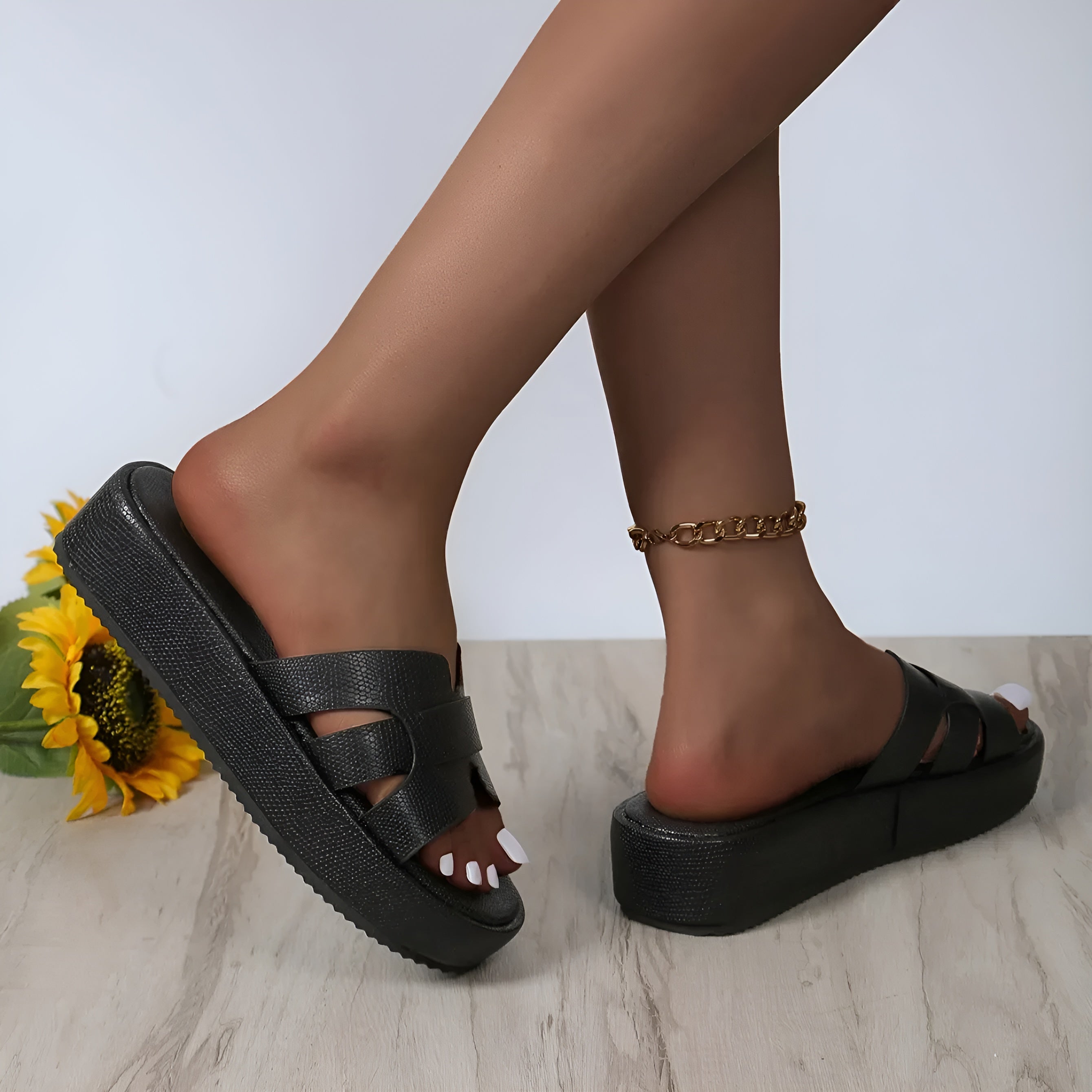 Orthopädischen Flip Flops - Glitzer-Sommer-Slippers für den Strand