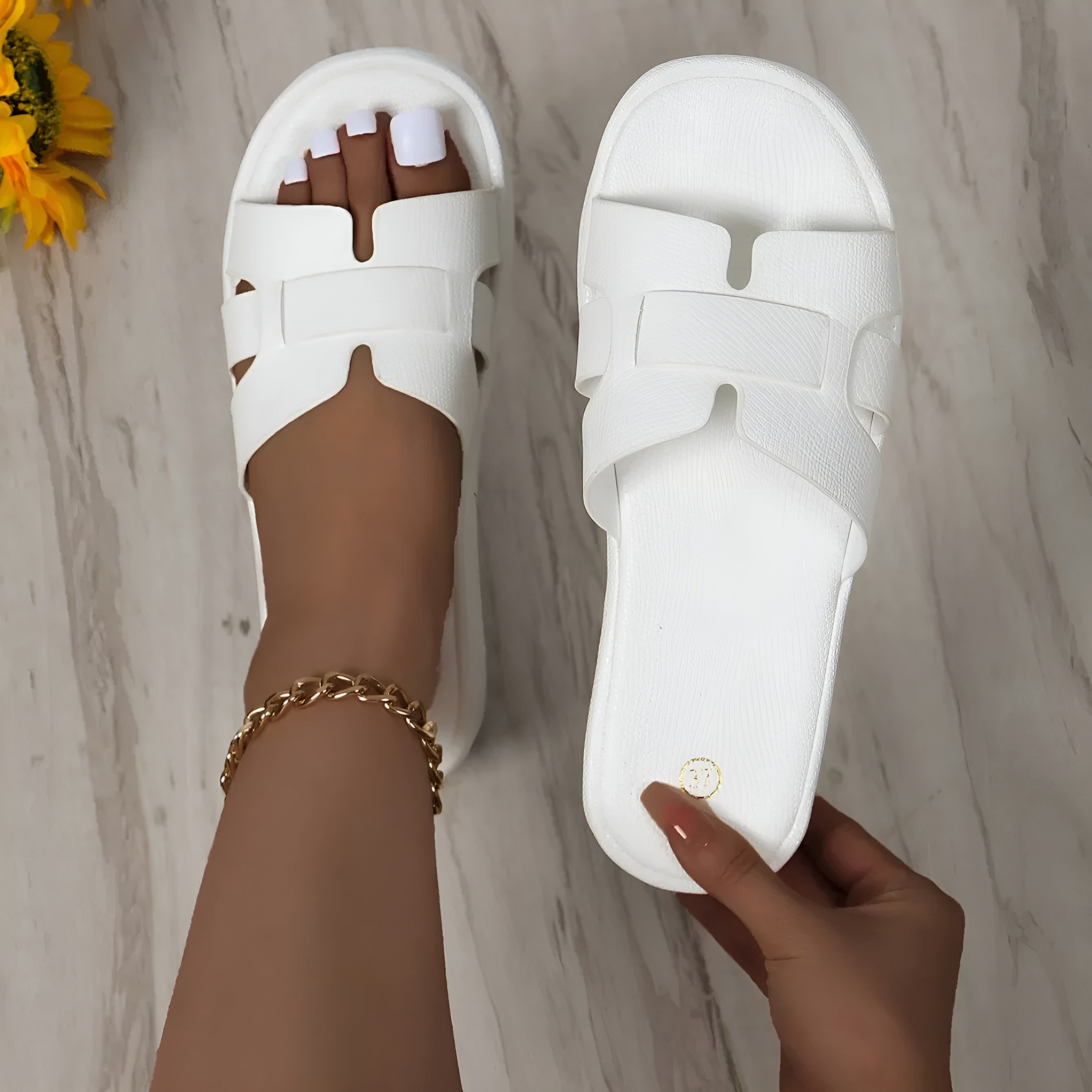 Orthopädischen Flip Flops - Glitzer-Sommer-Slippers für den Strand