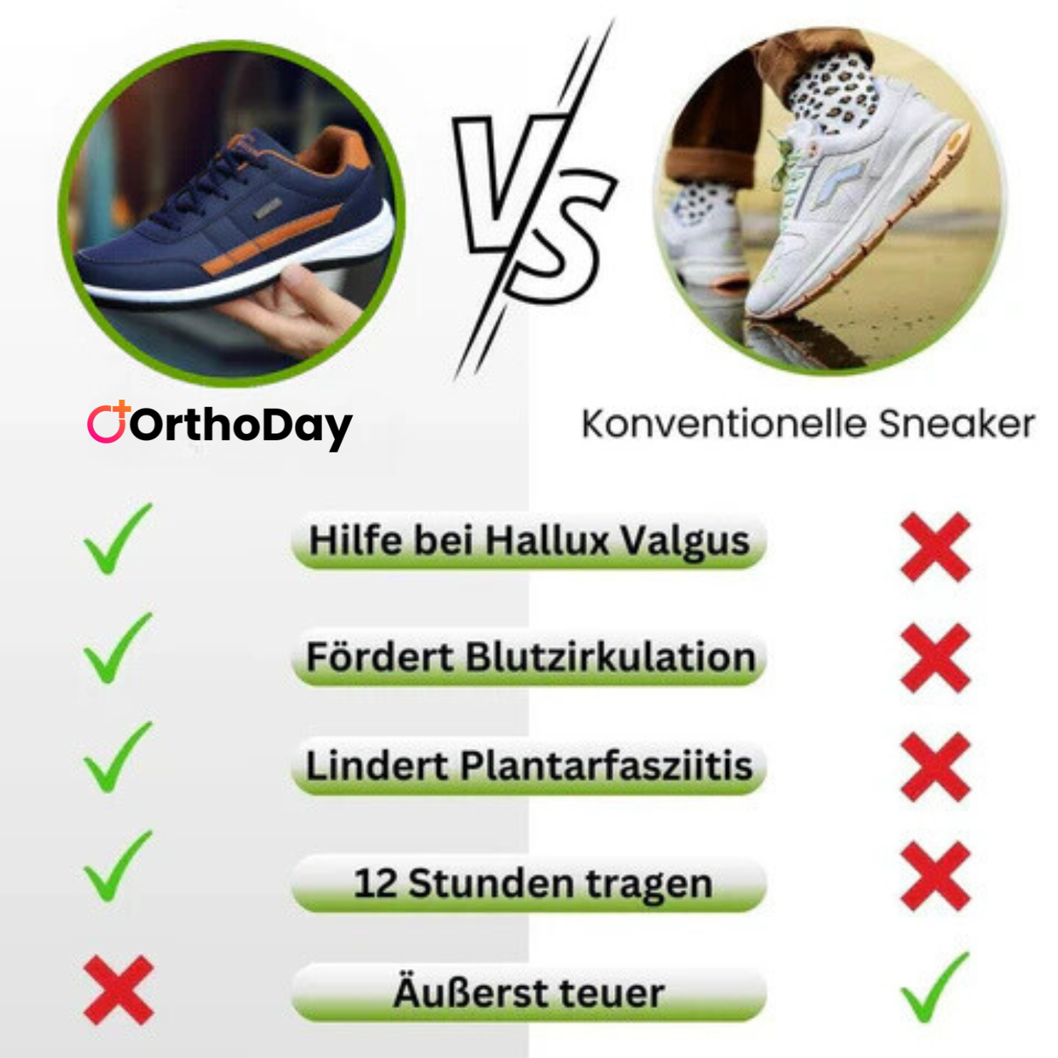 OrthoDay - ergonomische schmerzlindernde Komfortschuhe Unisex