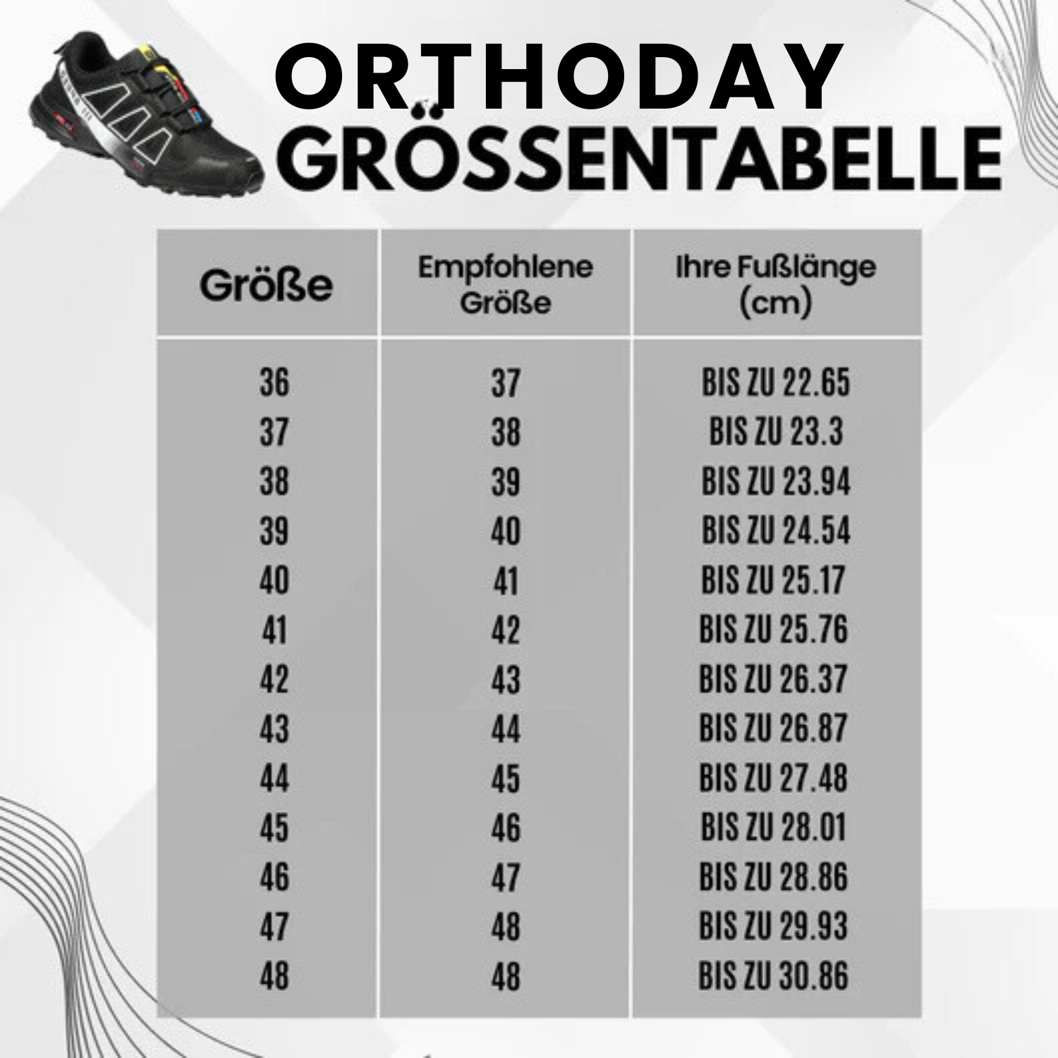 OrthoDay - ergonomische schmerzlindernde - Wanderschuhe